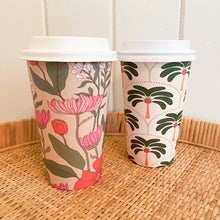 Load image into Gallery viewer, designer printed pattern coffee cup takeaway cafe compostable biopak home compostable biodegradable pla disposable paper coffee hot cup as5810 creative cafe company 16oz
