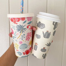 Load image into Gallery viewer, 20oz printed design cold paper takeaway cup home compostable clear plastic smoothie cup iced latte cup summer
