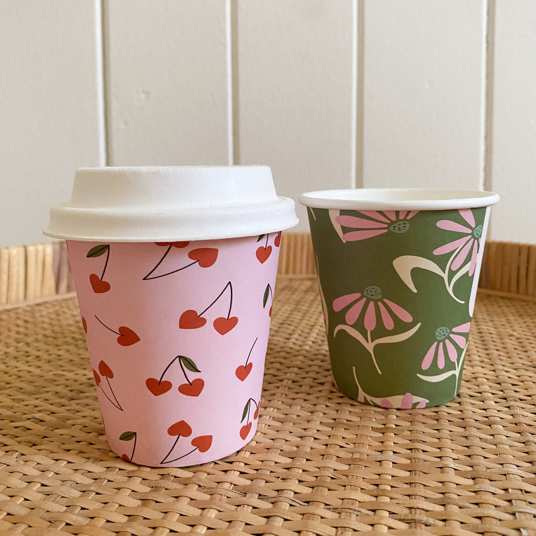 6oz Designer Home Compostable Coffee Cup