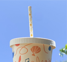 Load image into Gallery viewer, Premium 4ply Designer Compostable Paper straws
