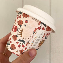 Load image into Gallery viewer, 8oz home compostable printed pattern coffee cup takeaway certified
