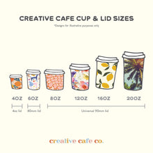 Load image into Gallery viewer, home compostable takeaway coffee cup sizes 4oz 6oz 8pz 12oz 16oz 20oz cups
